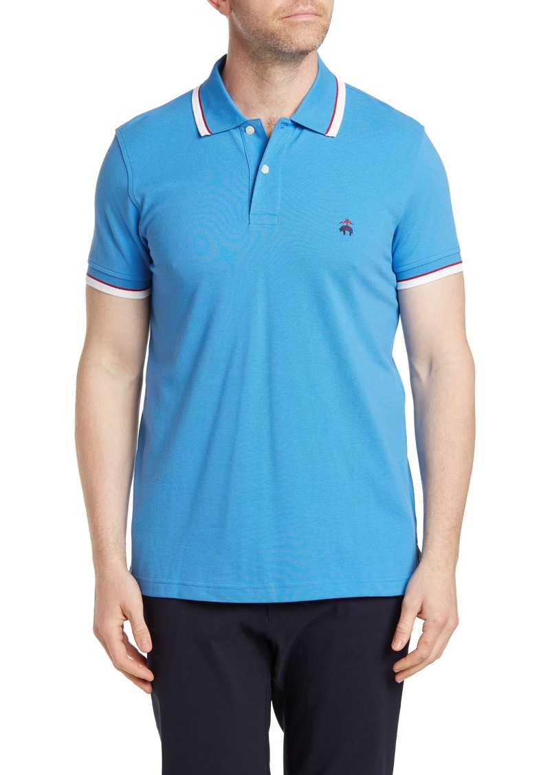 Brooks Brothers Short Sleeve Polo in Light/Pastel Blue at Nordstrom Rack