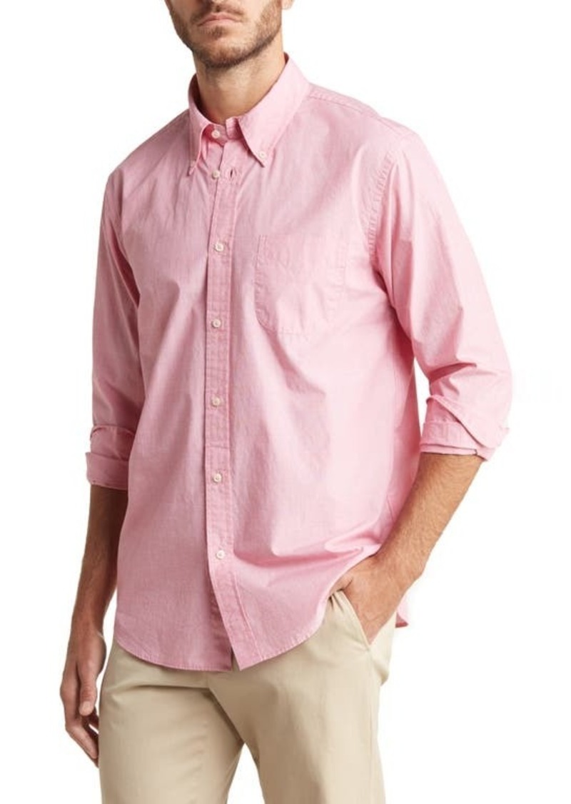 Brooks Brothers Solid Pink Button-Down Shirt