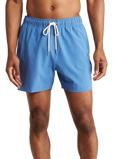 Brooks Brothers Solid Swim Trunks in Bright Cobalt at Nordstrom Rack