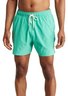 Brooks Brothers Solid Swim Trunks in Gumdrop Green at Nordstrom Rack