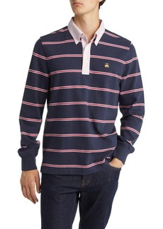 Brooks Brothers Stripe Button-Down Cotton Rugby Shirt
