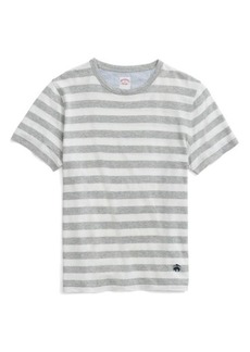 Brooks Brothers Stripe Linen & Cotton T-Shirt