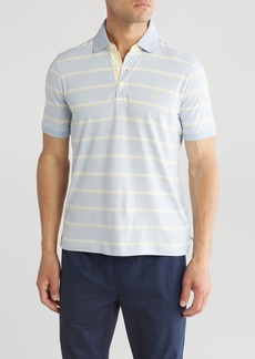 Brooks Brothers Stripe Short Sleeve Cotton Polo in Blue Multi at Nordstrom Rack