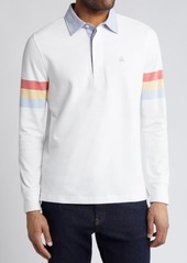 Brooks Brothers Stripe Sleeve Cotton Rugby Shirt