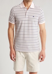 Brooks Brothers Stripe Slim Fit Polo in Pink/Navy at Nordstrom Rack