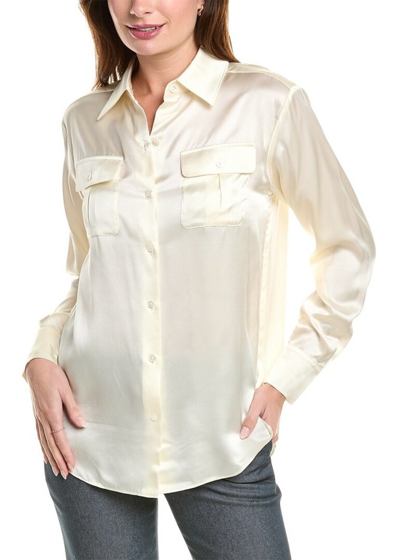 Brooks Brothers Utility Silk Blouse