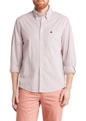 Brooks Brothers Windowpane Plaid Button-Down Cotton Poplin Shirt in Tattred at Nordstrom Rack