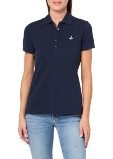 Brooks Brothers Women's Regular Fit Short Sleeve Cotton Pique Stretch Logo Polo Shirt