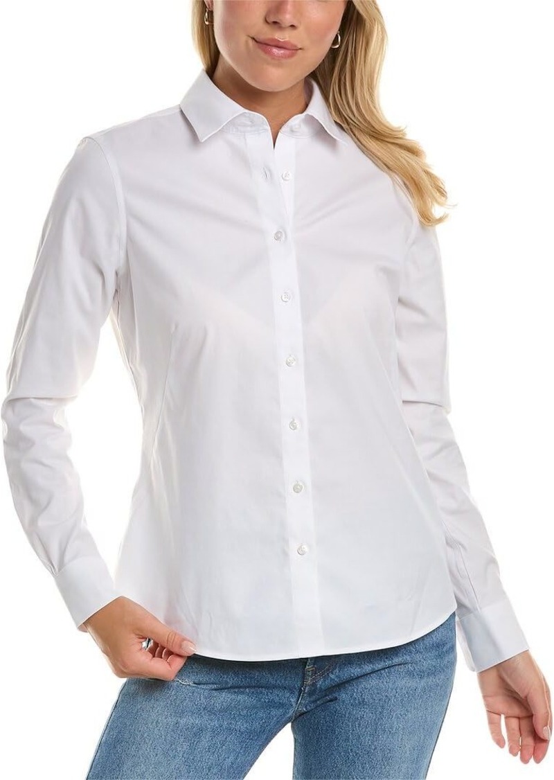Brooks Brothers Women's Fitted Long Sleeve Non-Iron Stretch Blouse  Size