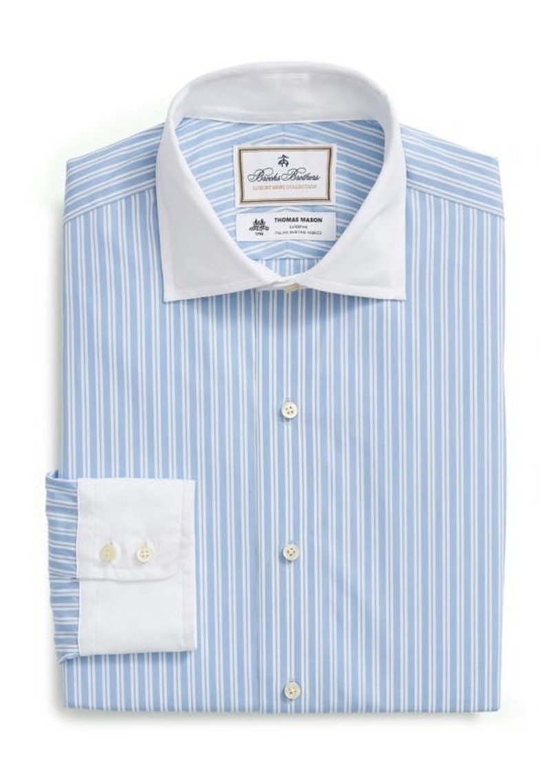 Brooks Brothers x Thomas Mason Regular Fit Stripe Dress Shirt