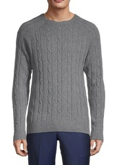 Brooks Brothers Lambswool Cable-Knit Sweater