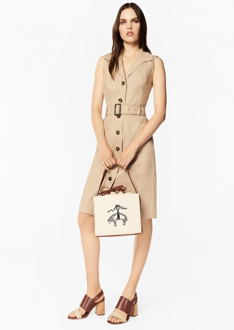 linen trench dress