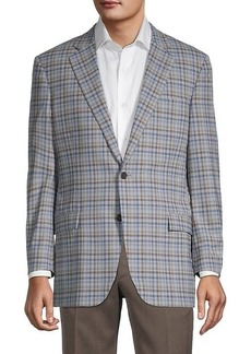 Brooks Brothers Madison Relaxed-Fit Plaid Wool Sportcoat