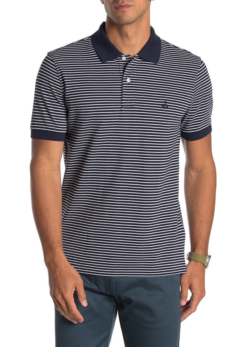 Brooks Brothers Striped Pique Knit Polo Shirt | Tops