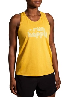 Brooks Distance Tank 2.0 Top In Heather Sundial/retro Rh