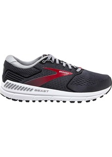 Brooks Men's Beast '20 Running Shoes - D/medium Width In Blackened Pearl/black/red
