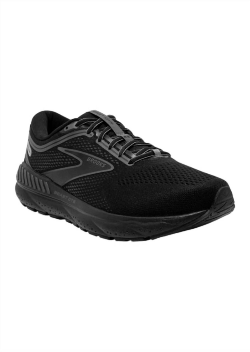 Brooks Men's Beast Gts 23 Shoes 2E In Black/ Grey