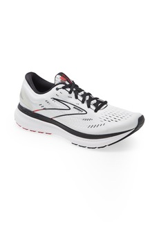 Brooks Glycerin 19 Running Shoe in White/Black/Red at Nordstrom