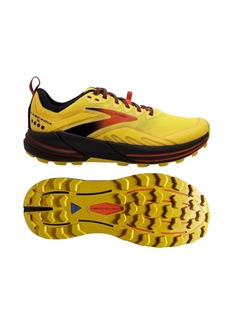 Brooks Men's Cascadia 16 Running Shoes - D/medium Shoes In Yellow/ Black/grenadine