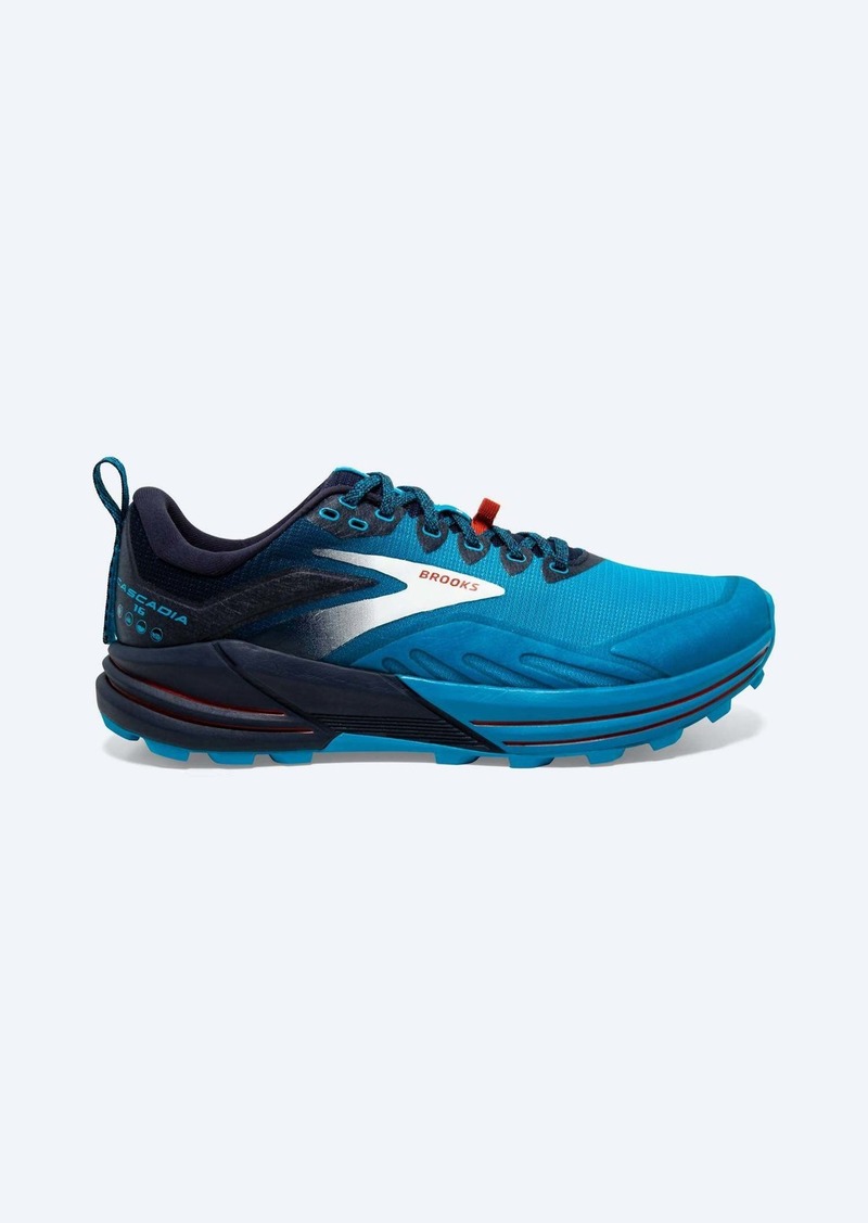 Brooks Men's Cascadia 16 Trail Running Shoes In Peacoat/atomic Blue/rooibos