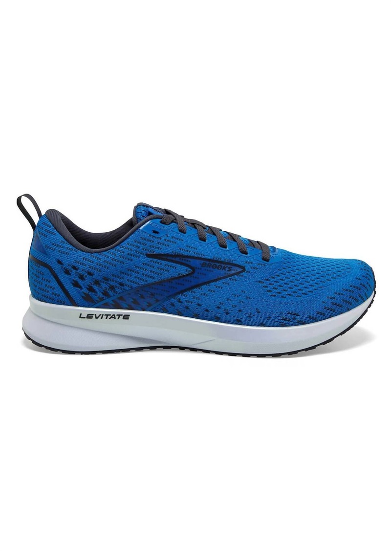 Brooks Men's Levitate 5 Running Shoes - Medium Width In Blue/india Ink/white