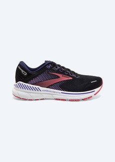 Brooks Women's Adrenaline Gts 22 Running Shoes - D/wide Width In Black/purple/coral