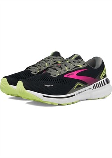 Brooks Women's Adrenaline Gts 23 Running Shoes ( B Width ) In Black/Grey/sharp Green