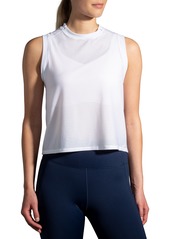Brooks Further Sport Mesh Tank in White at Nordstrom