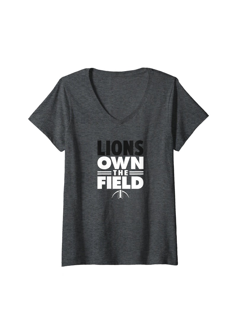 Womens Brooks Lions Own the Field V-Neck T-Shirt