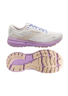 Brooks Women's Ghost 15 Running Shoes - B/medium Width In White/parchment/lavendula