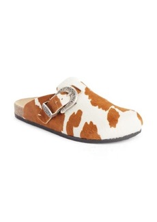 Brother Vellies Greg Genuine Calf Hair Clog in Brown/white/cow Hair at Nordstrom
