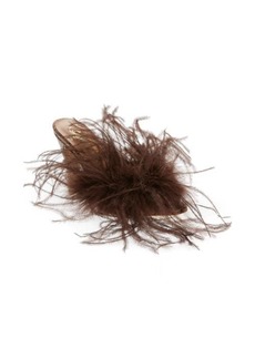 Brother Vellies Palms Feather Sandal in Espresso at Nordstrom