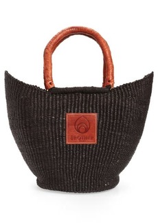 Brother Vellies Sailboat Straw Basket Tote in Midnight at Nordstrom