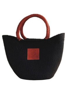 Brother Vellies Sailboat Woven Raffia Basket Tote