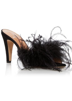 Brother Vellies Palms Womens Suede Feathered Pumps
