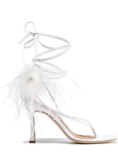 Brother Vellies Paloma Womens Leather Feathered Pumps