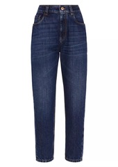 Brunello Cucinelli Authentic Denim Baggy Jeans With Shiny Tab