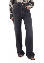 Brunello Cucinelli Authentic Denim Loose Trousers with Shiny Tab