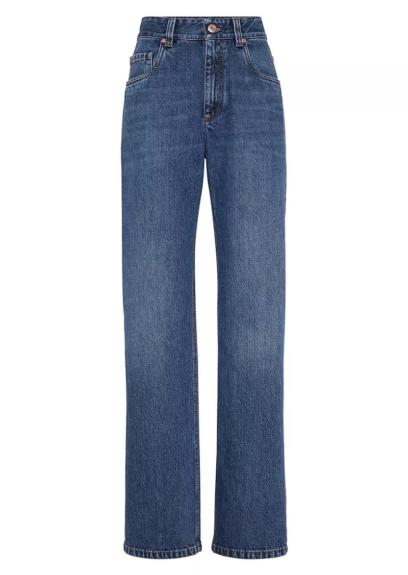 Brunello Cucinelli Authentic Denim Straight Trousers