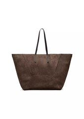 Brunello Cucinelli Duo Large Bag in Suede with Monili