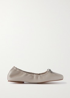 Brunello Cucinelli Bead-embellished Leather Ballet Flats