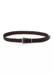 Brunello Cucinelli Braided Leather Belt with Monili