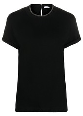 Brunello Cucinelli brass-embellished crew-neck T-shirt