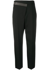 Brunello Cucinelli brass-embellished tailored trousers