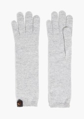 Brunello Cucinelli - Bead-embellished cashmere gloves - Gray - L