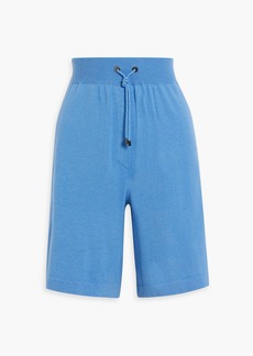Brunello Cucinelli - Bead-embellished cashmere shorts - Blue - M