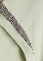 Brunello Cucinelli - Bead-embellished cotton-jersey T-shirt - Green - M