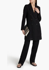 Brunello Cucinelli - Bead-embellished double-breasted cotton coat - Black - IT 42