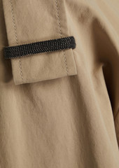 Brunello Cucinelli - Bead-embellished canvas jacket - Neutral - IT 40