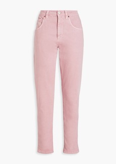 Brunello Cucinelli - Bead-embellished high-rise tapered jeans - Pink - IT 44